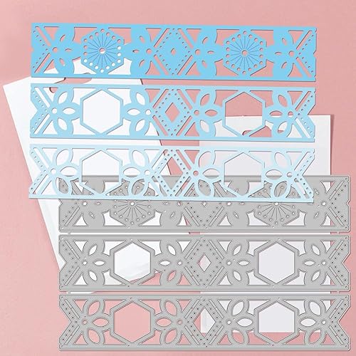 Miniatura 3 de GLOBLELAND Juego de 2 troqueles de corte de metal caleidoscopio de puntada, troqueles de corte de caleidoscopio, plantillas de metal, troqueles de