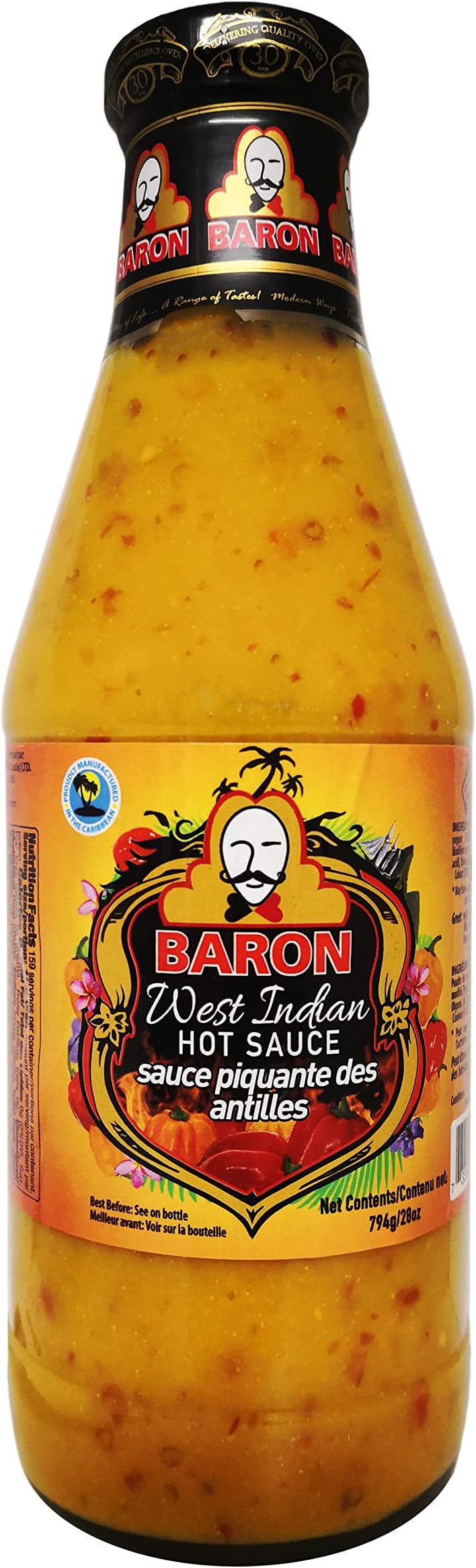 Guong Baron West Indian Hot Sauce - 28 fl.oz