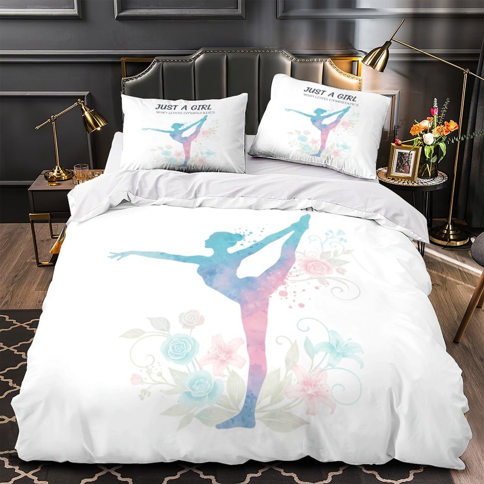 Housse de couette 220x240 hypoallergénique et thermorégulatrice pour lit King
