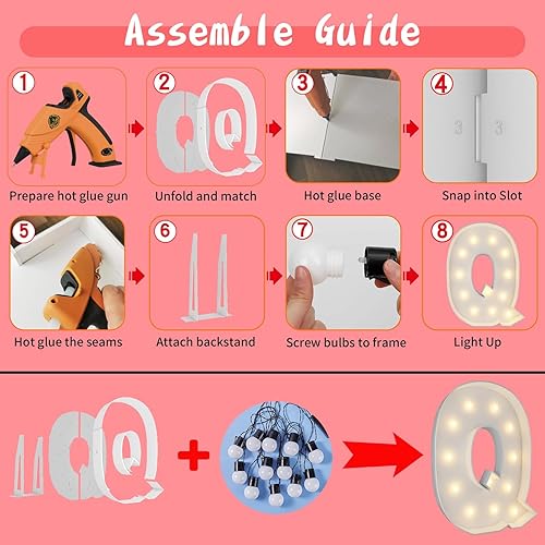 Vista 322 de Marco de números iluminados de 4 pies precortado, números de marquesina gigante, números 7, números de mosaico para globos, decoraciones de Número