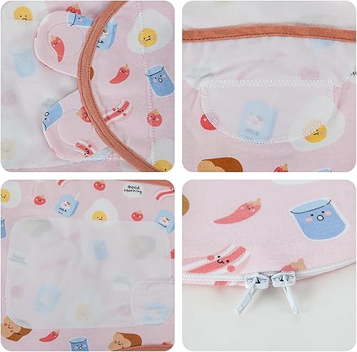 Miniatura 3 de Manta para envolver bebé niño y niña, material súper suave, para recién nacidos, ajustable, saco de dormir con cremallera de 2 vías, paquete de 1