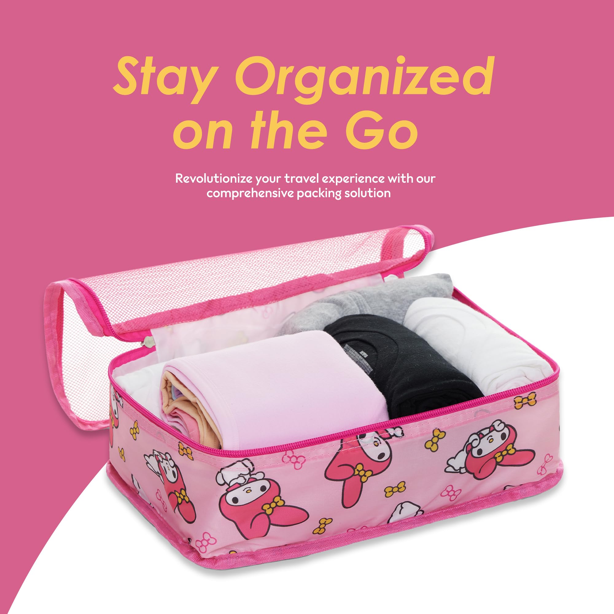 Amazon.com | Sanrio's Hello Kitty Packing Cubes - 5 Piece Packing