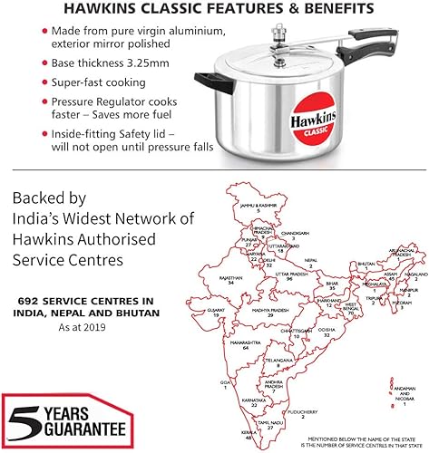 Miniatura 4 de Ollas de presión de aluminio Hawkins Classic Plateado