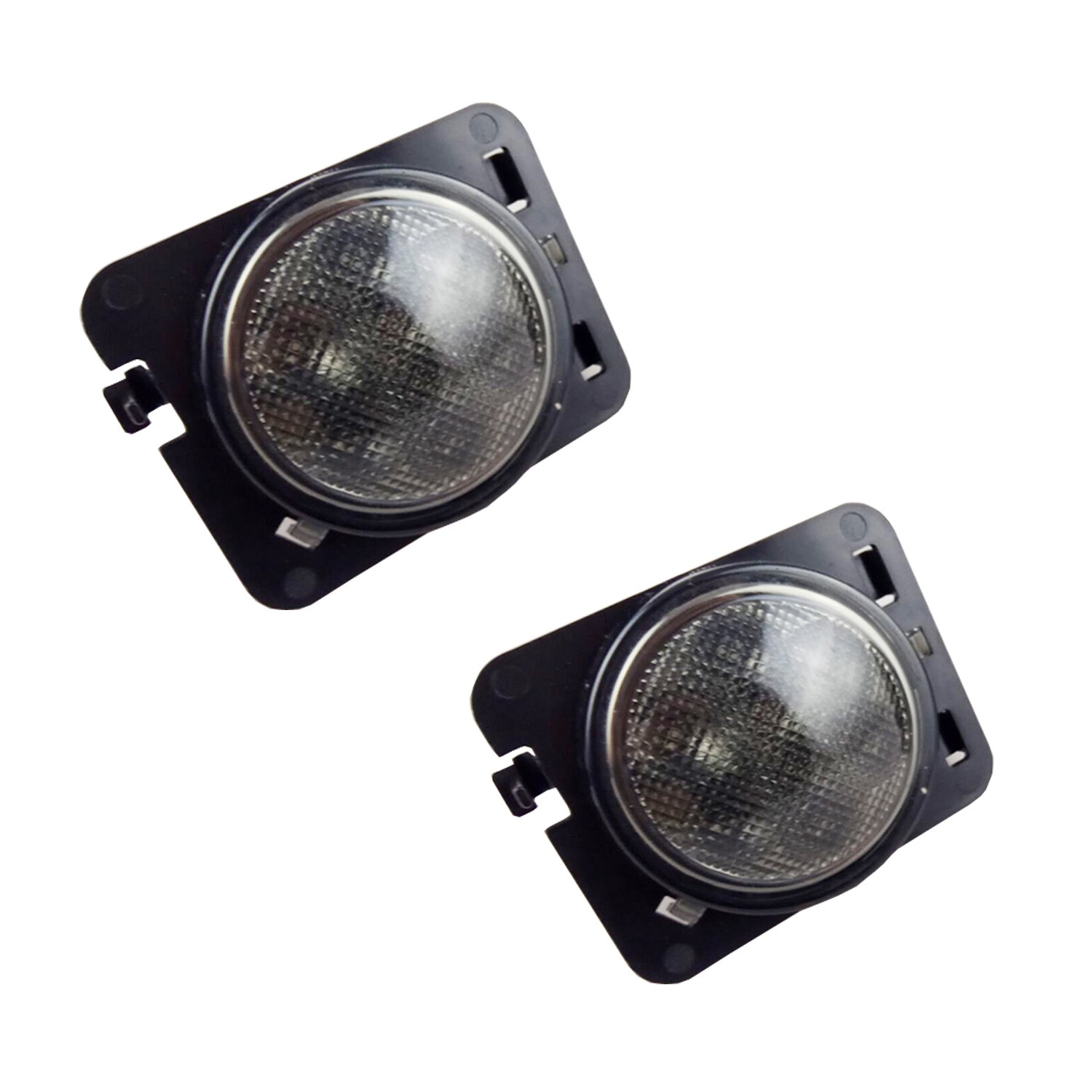 Wecade LED Side Maker Lights Smoke Lens for 2007-2016 Wrangler Amber Front Fender Flares Parking Turn Indicator Lamp