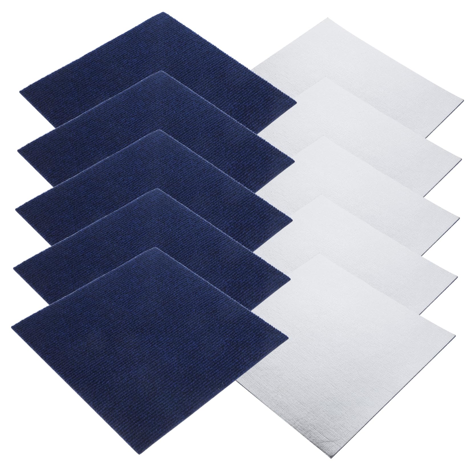 Dalles de moquette autocollantes pour rénover un sol de cuisine sombre x10