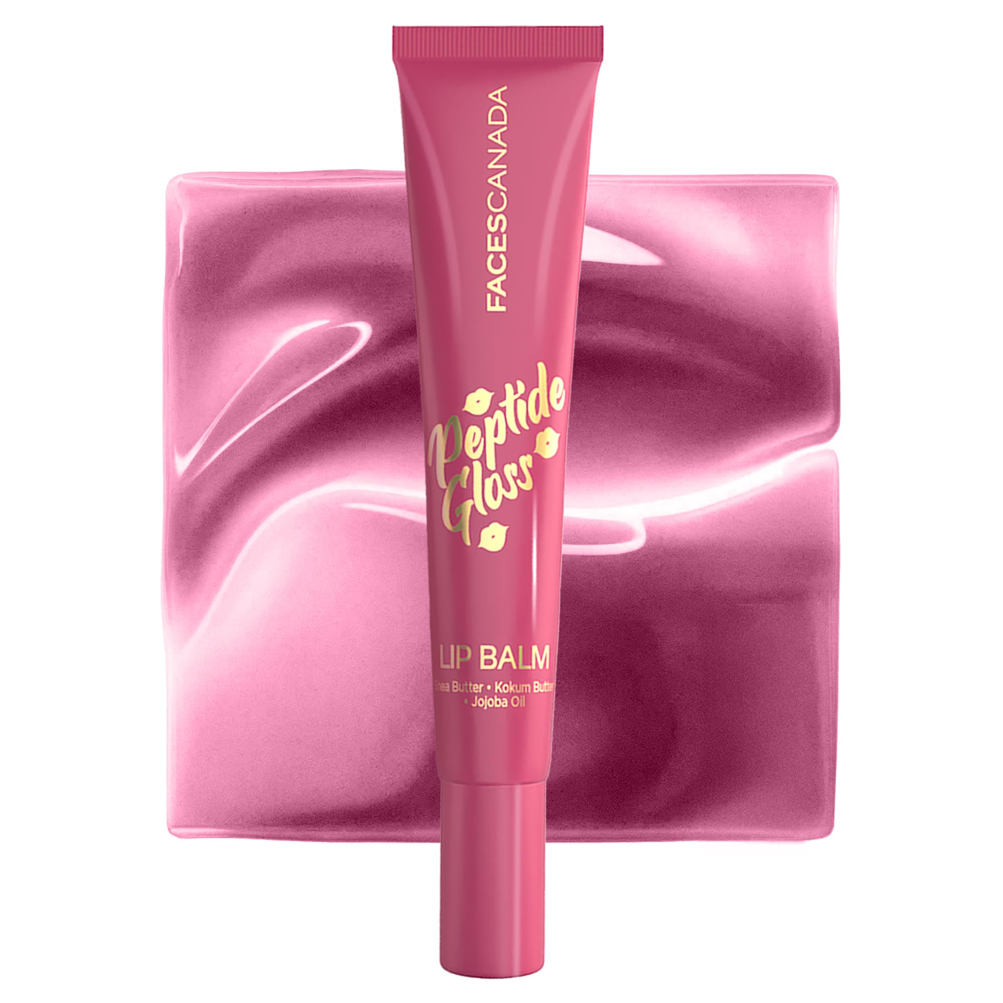 FACES CANADA Peptide Gloss Lip Balm - Cherry Charm 03, 10 ml | Tinted Lip Balm | Deeply Nourishing | Lightweight | Soft & Smooth Finish | Overnight Lip Treatment | With Butters & Hyaluronic Acid Infused-image-22