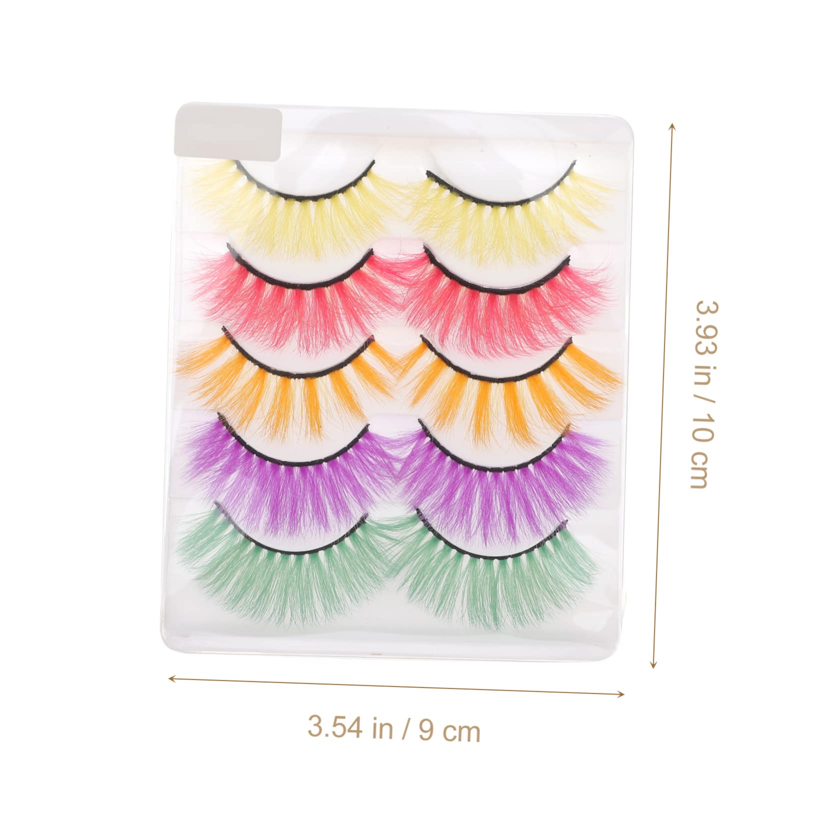 Housoutil 25 Paia ciglia finte colorate ciglia soffici frustata falsa extension ciglia colorate ciglia naturali ciglia cosmetiche estendere 3d Imitazione