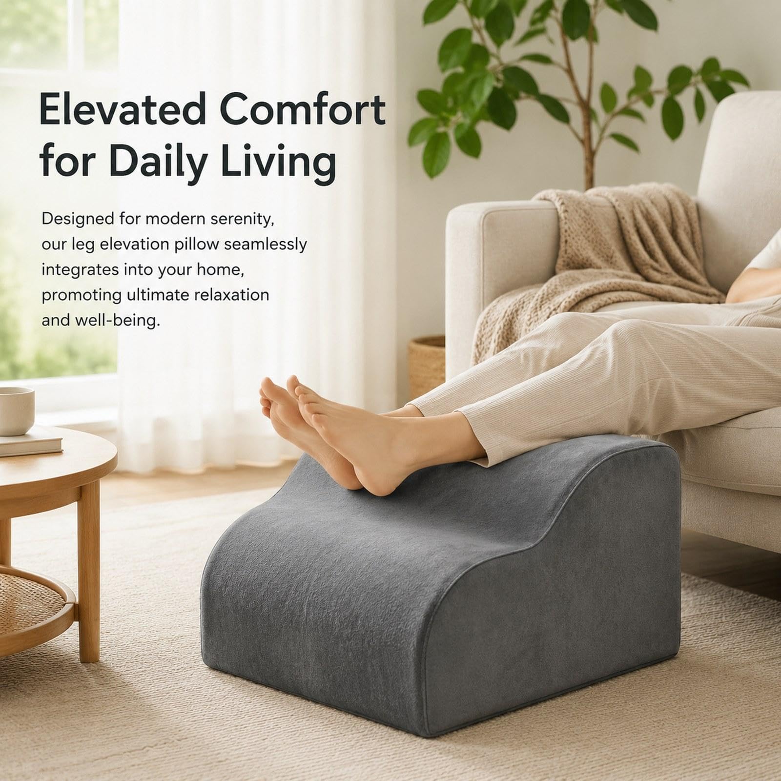 F Fityle Reposapiés debajo del escritorio en la oficina, taburete para pies, cojín ergonómico estable para las piernas, almohada elevadora para las piernas, Gris