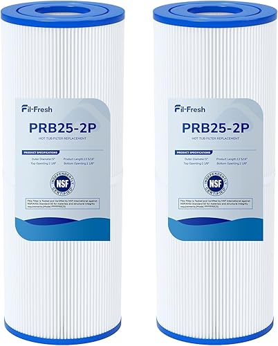 Fil-fresh Filtro de bañera de hidromasaje de 5 × 13 de repuesto para Pleatco PRB25-IN, filtro de spa de repuesto Guardian 413-106, Unicel C-4326,