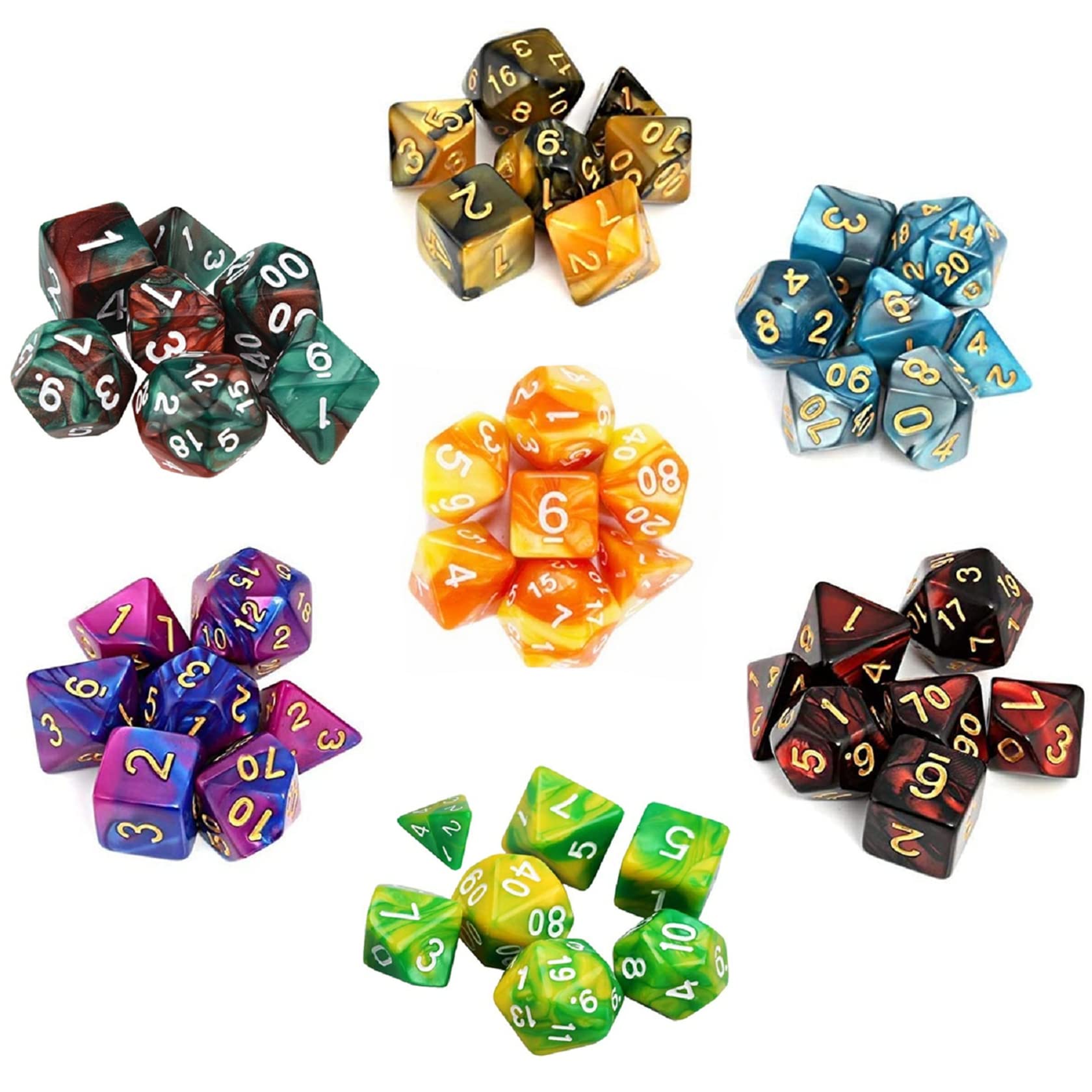 Amazon | ダイス アクリル製 ダイス サイコロ 7色×7種 49個