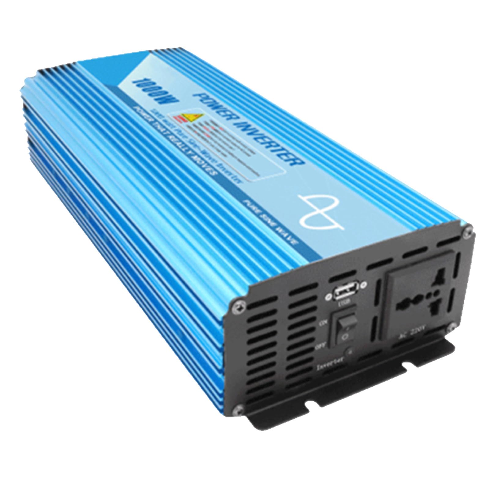 Przetwornica napięcia 10000W DC 12V do 220V AC Przetwornica samochodowa 12V z 1 gniazdem USB i 2 gniazdami Zasilacz samochodowy z wyświetlaczem LED,1000W-12V