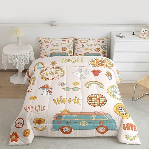 Miniatura 3 de Decoraciones de fiesta para niños de los años 70, edredón tamaño King, juegos de ropa de cama y colecciones para niños y niñas, ropa de cama de