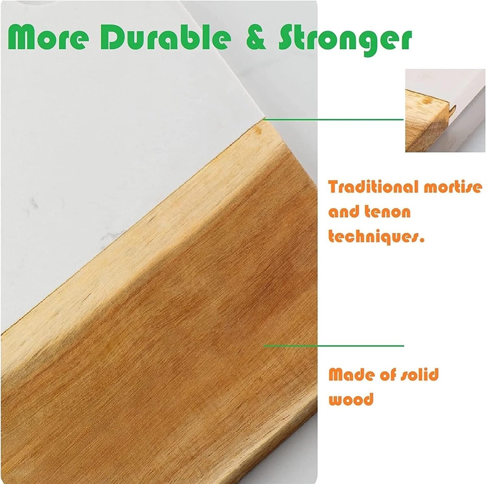 Tablas Cocina Tabla De Cortar Mármol Acacia, Charcutería Madera, Tablas Cocina para Pan, Carne Tabla De Cortar(A)