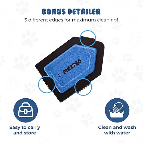Miniatura 7 de Removedor de pelo de mascotas + mini cepillo para detallar mascotas – Rodillo reutilizable – Rodillo removedor de pelo de gato – Juego de removedor