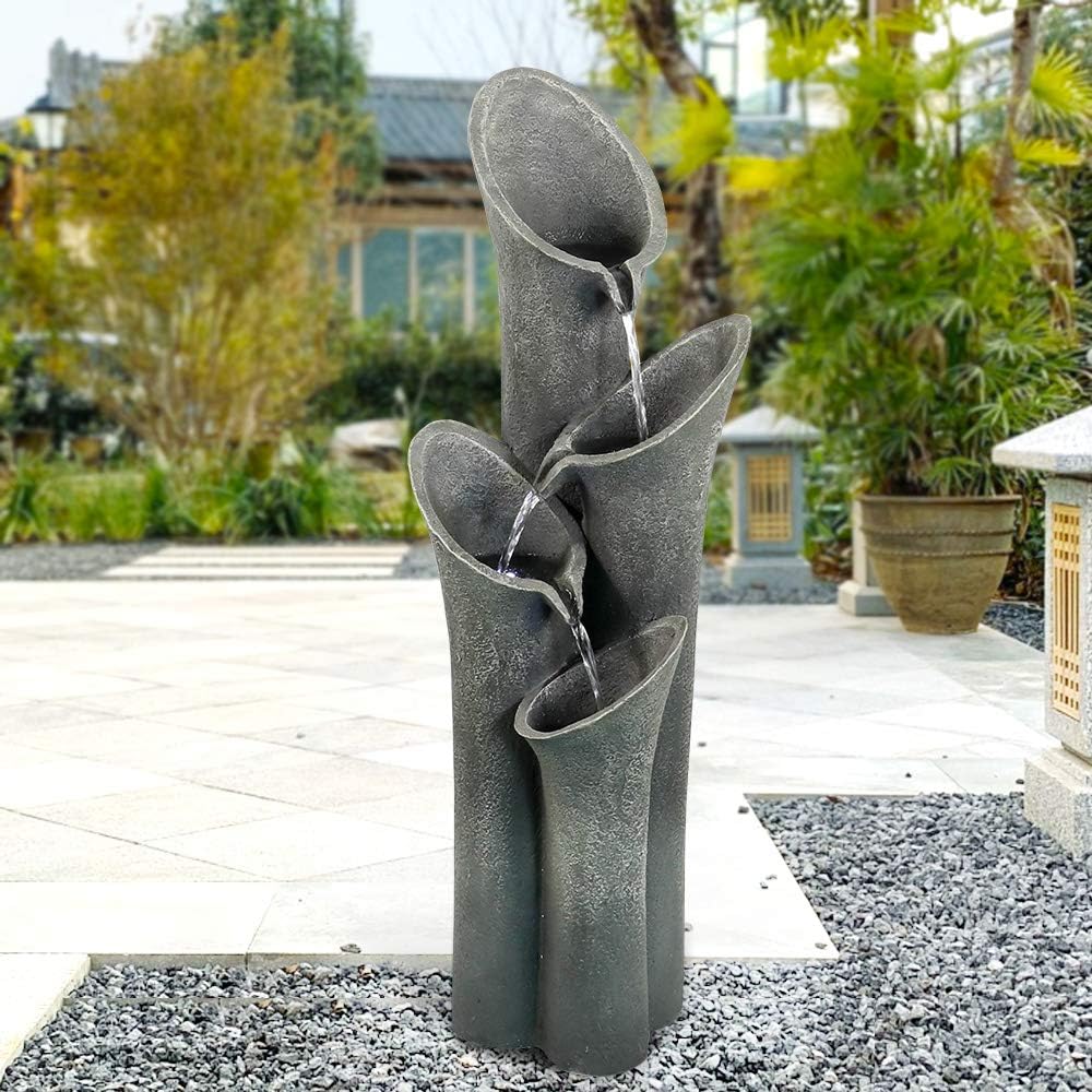 Electric Water Fountain, Modern Outdoor for Garden and Patios 