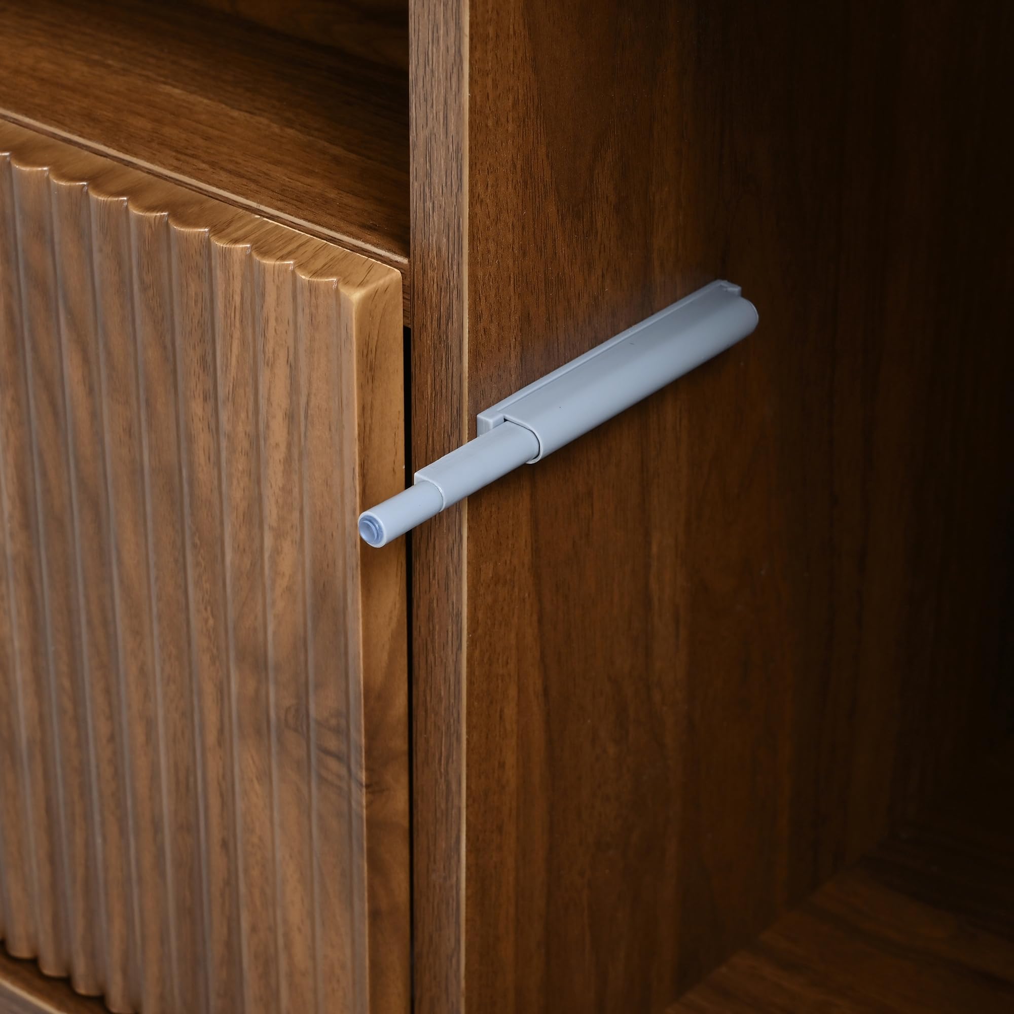 Console TV multimediale galleggiante, 180 x 40 x 50 cm, struttura ondulata