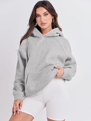 Miniatura 2 de ANRABESS - Sudaderas con capucha para mujer, sobre talla, de vellón de manga larga, modelo de 2024, para otoño