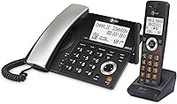 Vista 16 de AT&T DECT 6.0 Teléfono doméstico con cable o inalámbrico con 1 auricular y contestador, bloqueador de llamadas inteligente, identificación