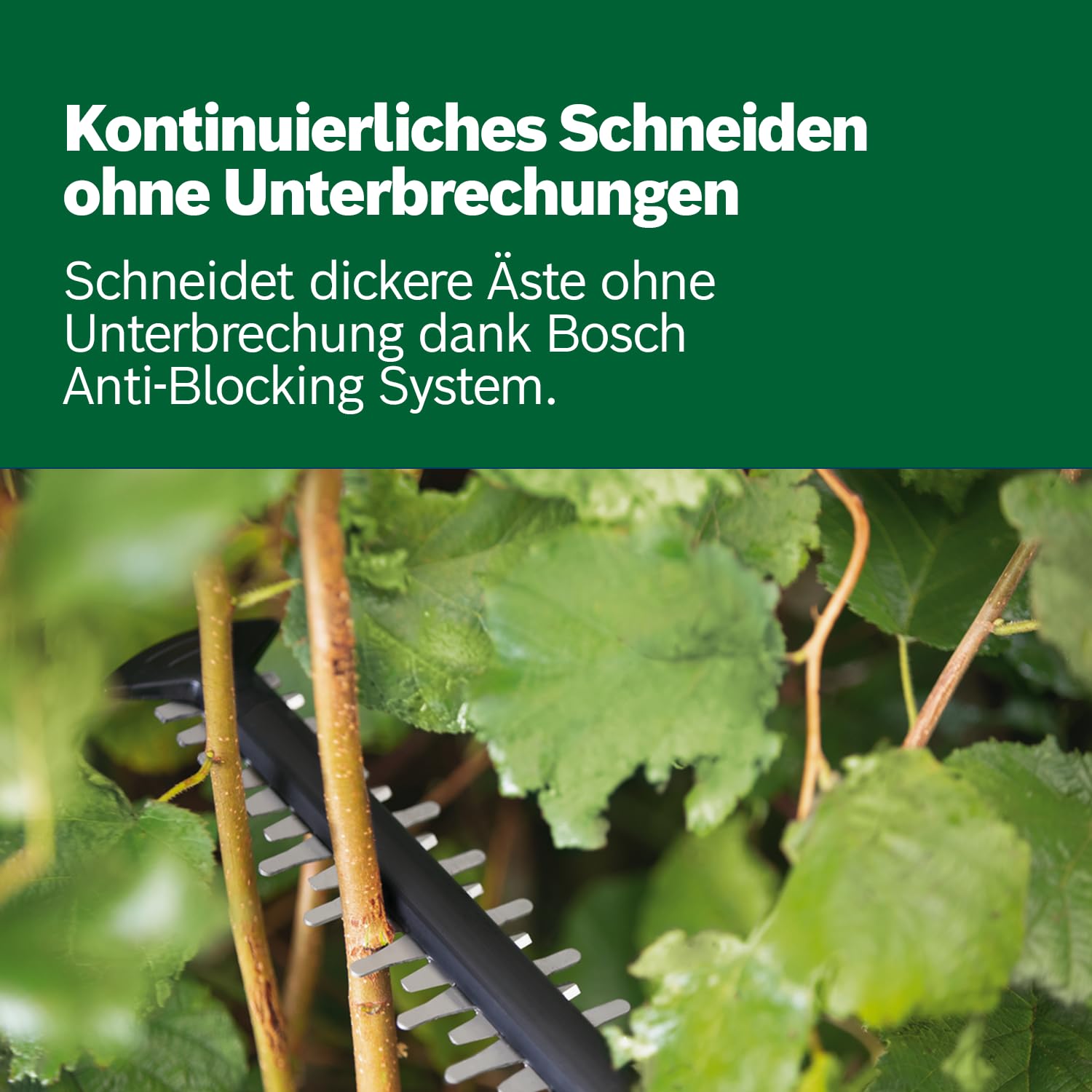 Bosch Akku-Heckenschere UniversalHedgeCut 18V-50 (ohne Akku, 18-Volt-System, Messerlänge 50 cm, im Karton)