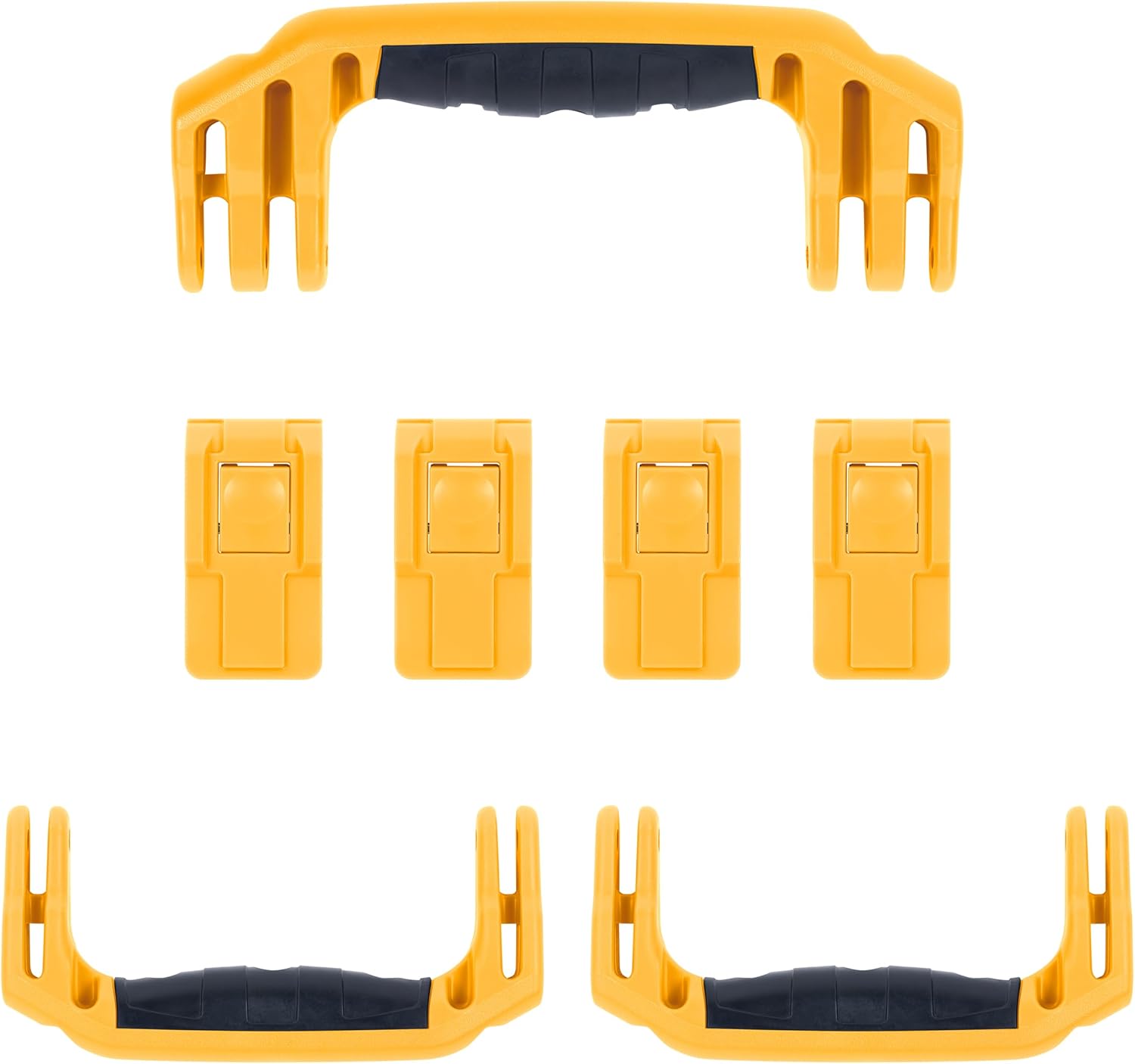 Pelican 1607 Replacement Handle & Latch Set by ColorCase - Blue Handles & Push Button Latches