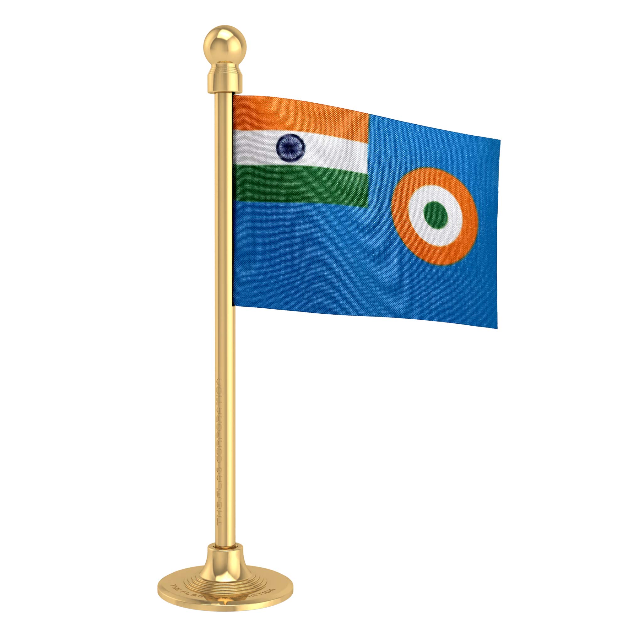 The Flag Corporation Indian Air Force Car Dashboard Flag 2in x 3in With A Plastic Sublime Gold Base-image-45