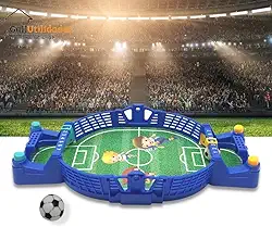 Mini Arena De Futebol Tipo Fliperama Pinball Portáti Gol Copa Do Mundo Mesa Lançador Bola Criança Adulto Tabuleiro Azul ou Amarelo