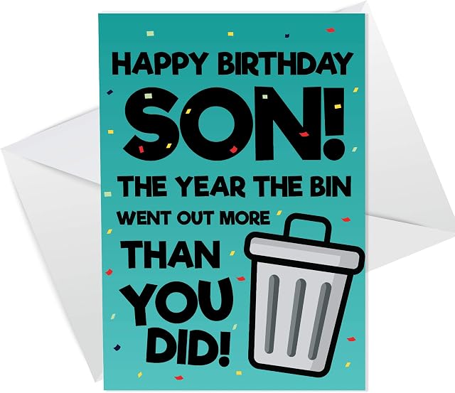 Funny Birthday Card For Son Lockdown Design Novelty Birthday Card For Him