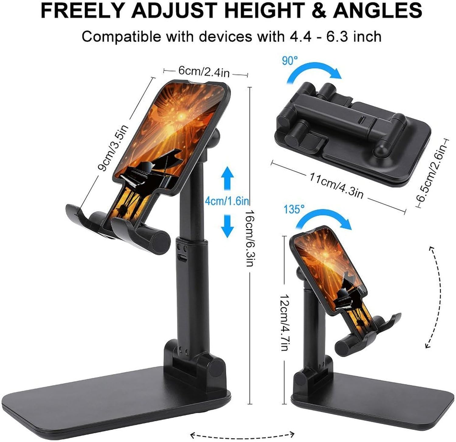 Musical Theatre Foldable Phone Stand for Desk Taller Stand image 2