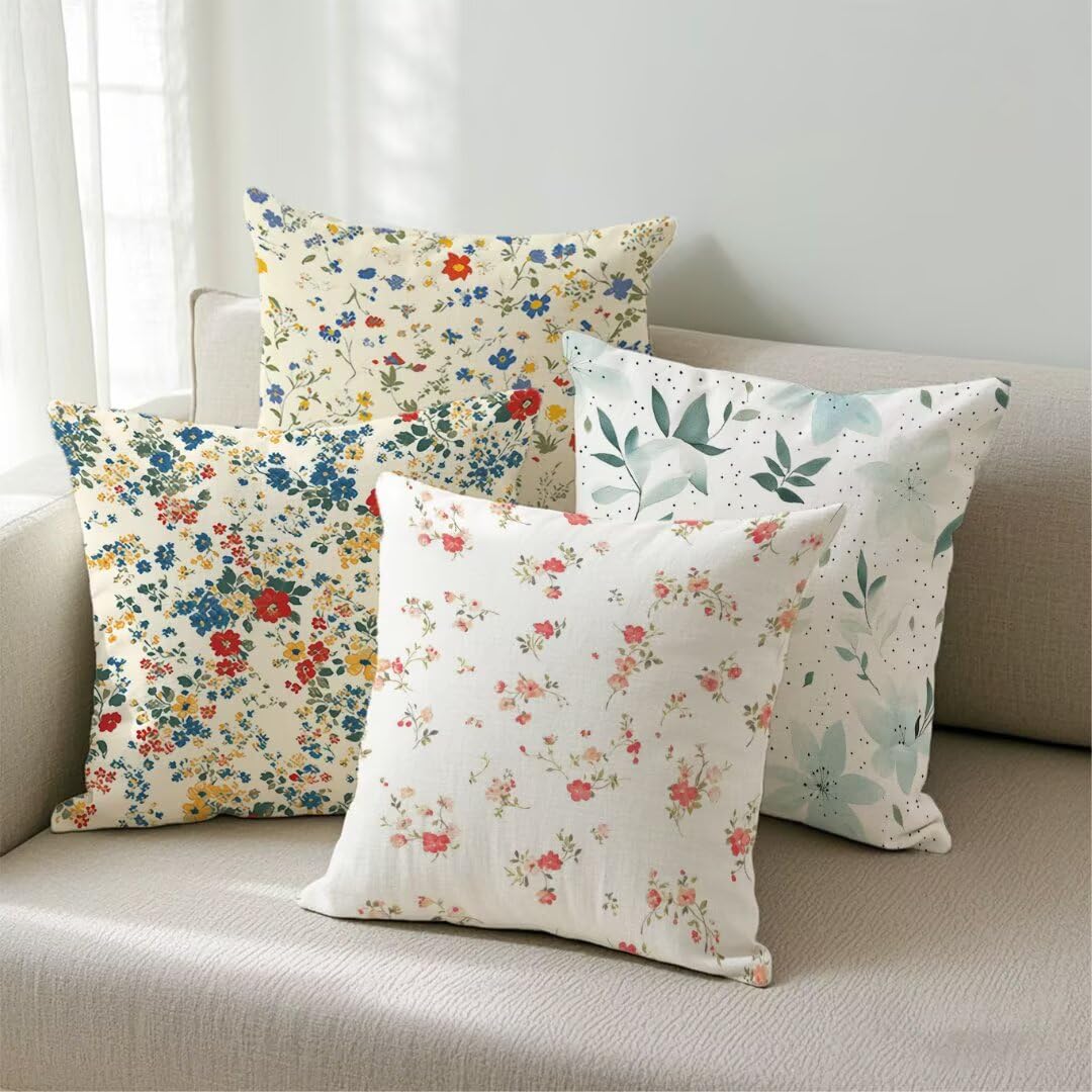Housse de coussin 55x55cm floral pour sublimer la décoration du salon