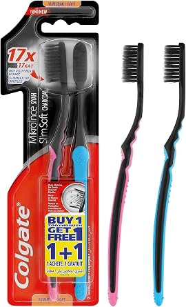 Colgate Micro Thin Black 2-Piece Toothbrush