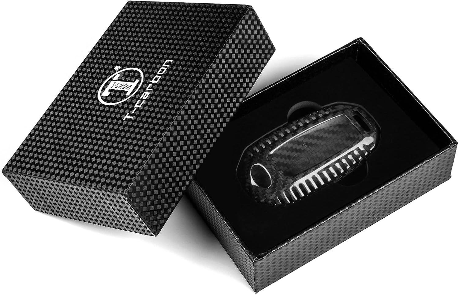 T-carbon Key Fob Cover with Keychain fits Infiniti QX60 2023;Real Carbon Fiber Key Fob Case Shell Protector Fits Infiniti Q50 Q60 2022 2024 QX50 QX55 QX60 Smart Remote Keyless Entry Accessories Black