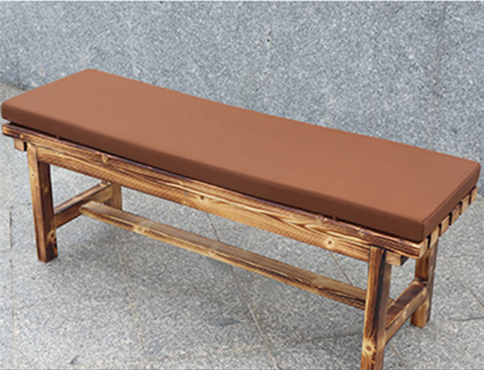 Cuscini per panca lunghi e impermeabili, spessi 5 cm, per interni ed esterni, 2-3 posti, colore marrone, 100 x 30 cm, perfetti per cucina e sala da pranzo