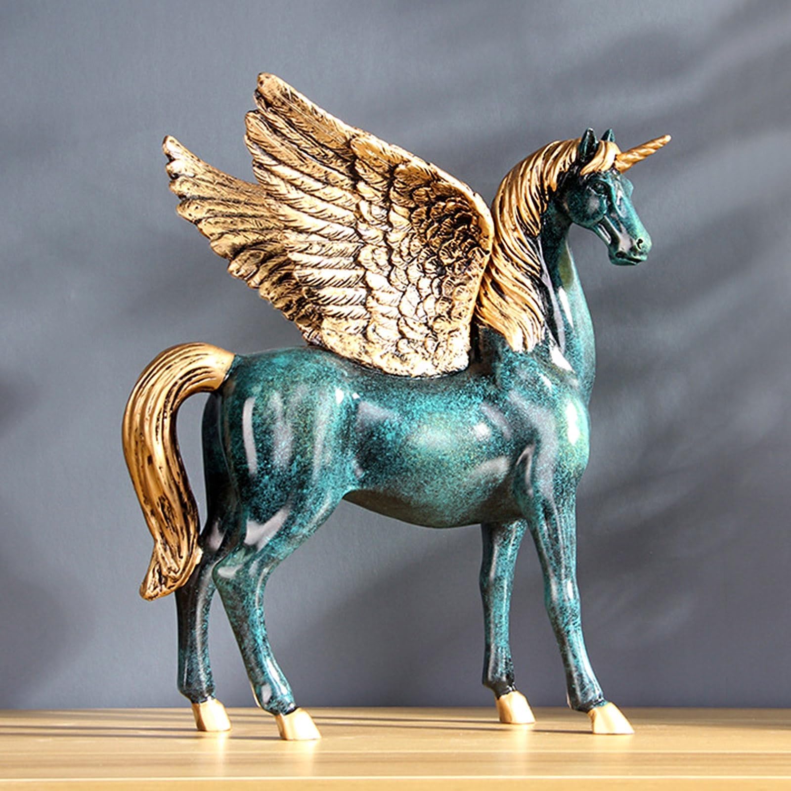 Amazon.co.jp: 工芸品 彫像 - 置物 彫像, ペガサス馬像ユニコーン