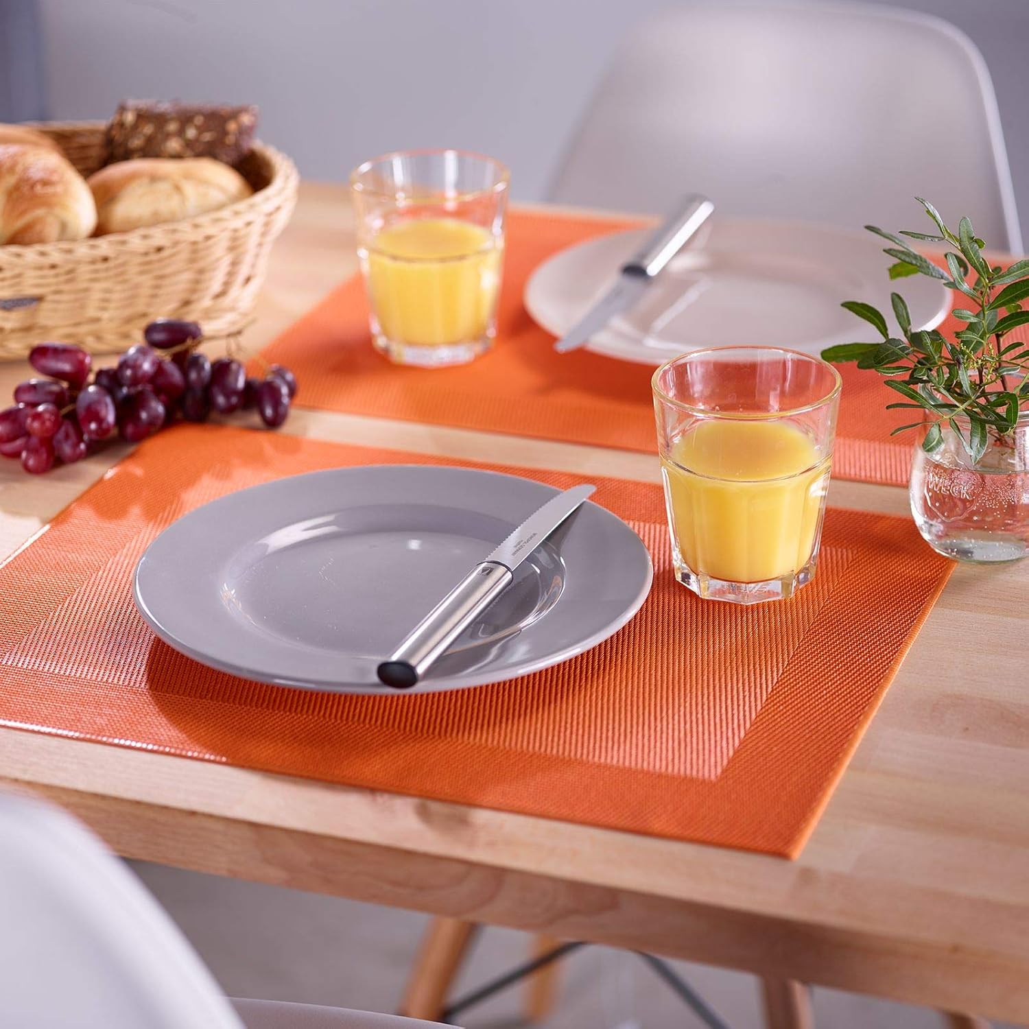 Westmark Placemats, 4 pieces, 42 x 32 cm, Synthetic, Orange, Saleen Edition Home BigaMart