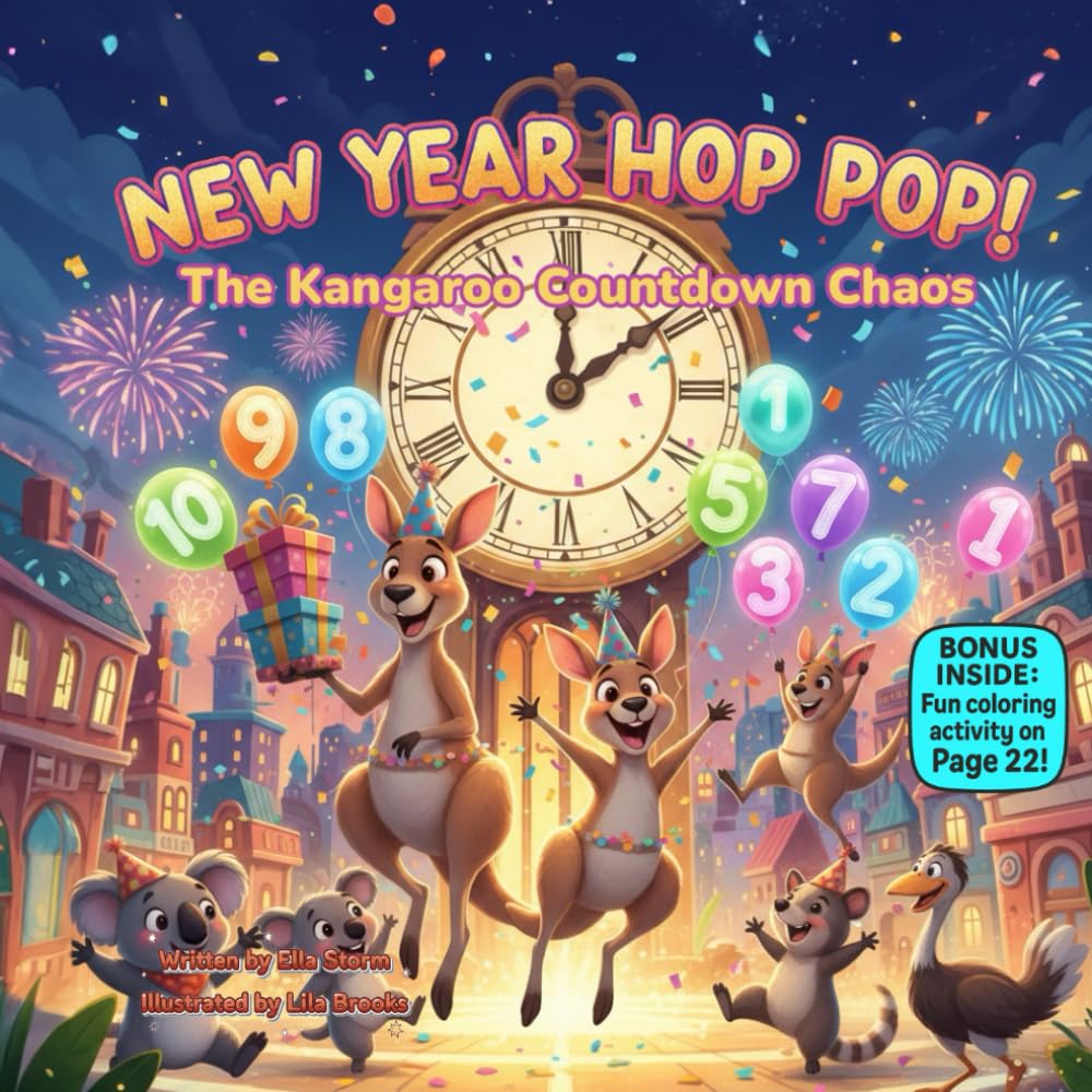 New Year Hop Pop! The Kangaroo Countdown Chaos: A rhyming countdown adventure about teamwork, excitement, and New Year magic