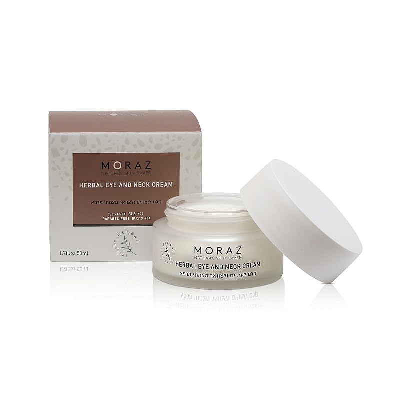 Moraz Creme para a Região dos Olhos e Pescoço com Óleos Vegetais, Manteiga de Karité e Extrato de Romã, Sem Parabenos e SLS, 50 mL