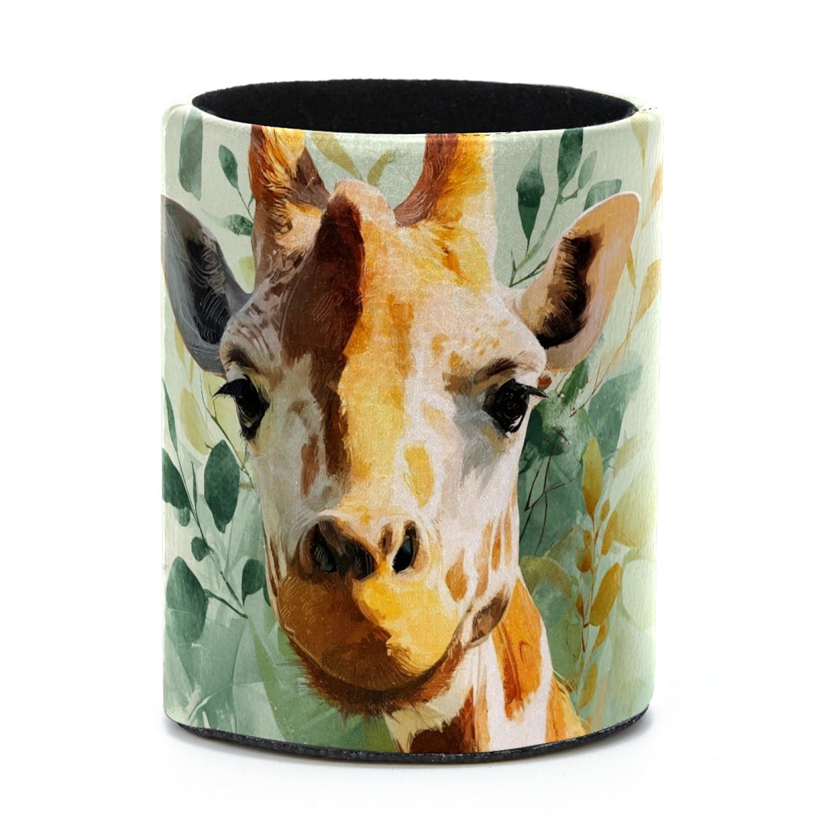 VAPOKF Round Pencil Holders for Desk, Giraffe Pen Holders Pen Pot Makeup Brushes Storage Desktop Stationery Supplies Organiser for Home Office