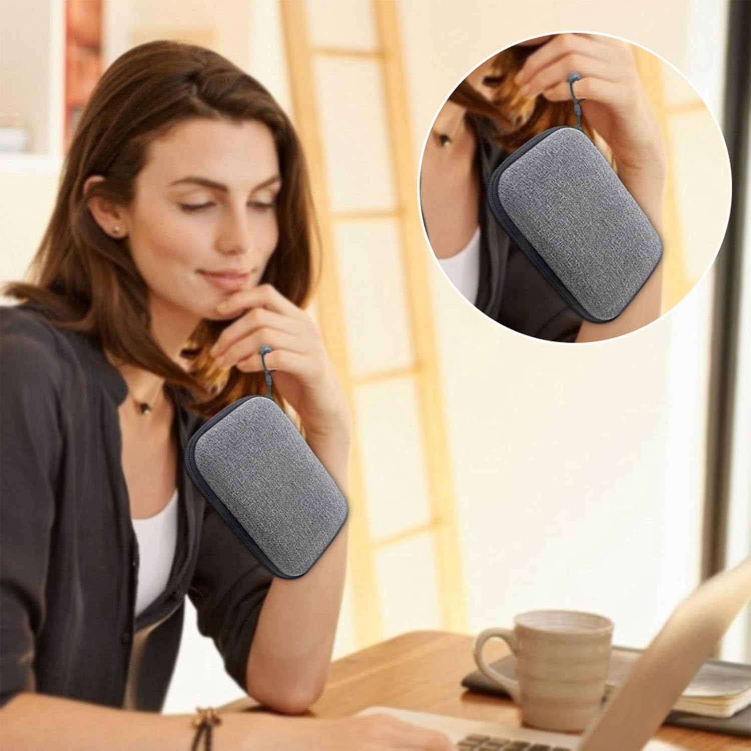 Person holding FOSA Travel Case, demonstrating portability