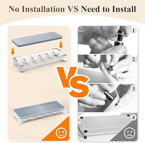 Miniatura 3 de Organizador para fregadero, 2 unidades, organizador de fregadero de secado instantáneo para fregadero de cocina, baño, encimera, estante de secado