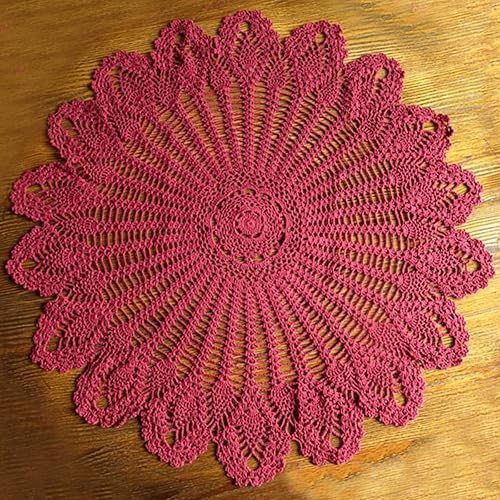 Vista 6 de YIZUNNU Mantel redondo de algodón de 35.4 pulgadas, hecho a mano con encaje de ganchillo, mantel redondo de algodón, decoración de boda, hogar, Beige