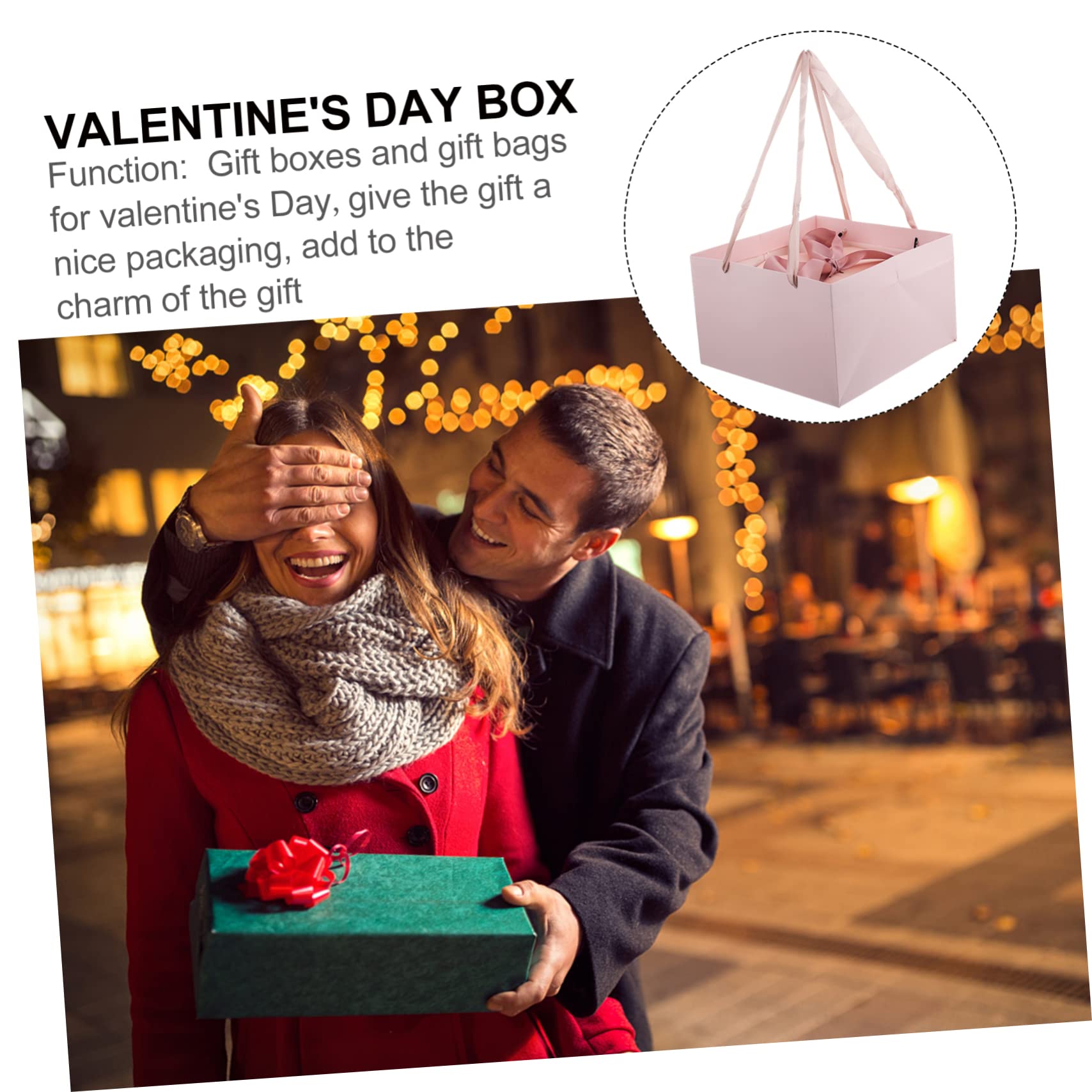 SOLUSTRE Sechseckige Geschenkbox aus Geschenkverpackung für Valentinstag und Hochzeit zum Verpacken von Süßigkeiten und Geschenken