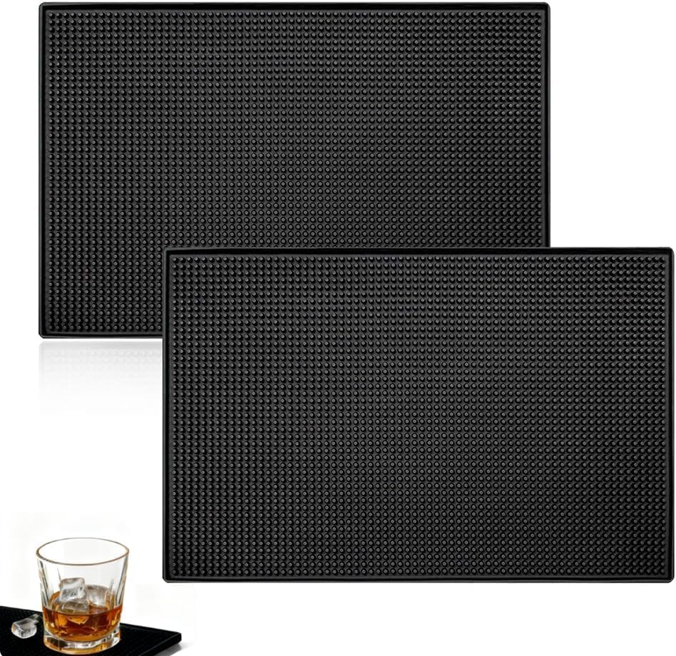 2PCS Bar Service Mat - Waterproof PVC, Soft and Durable, Suitable for Kitchen, Pantry