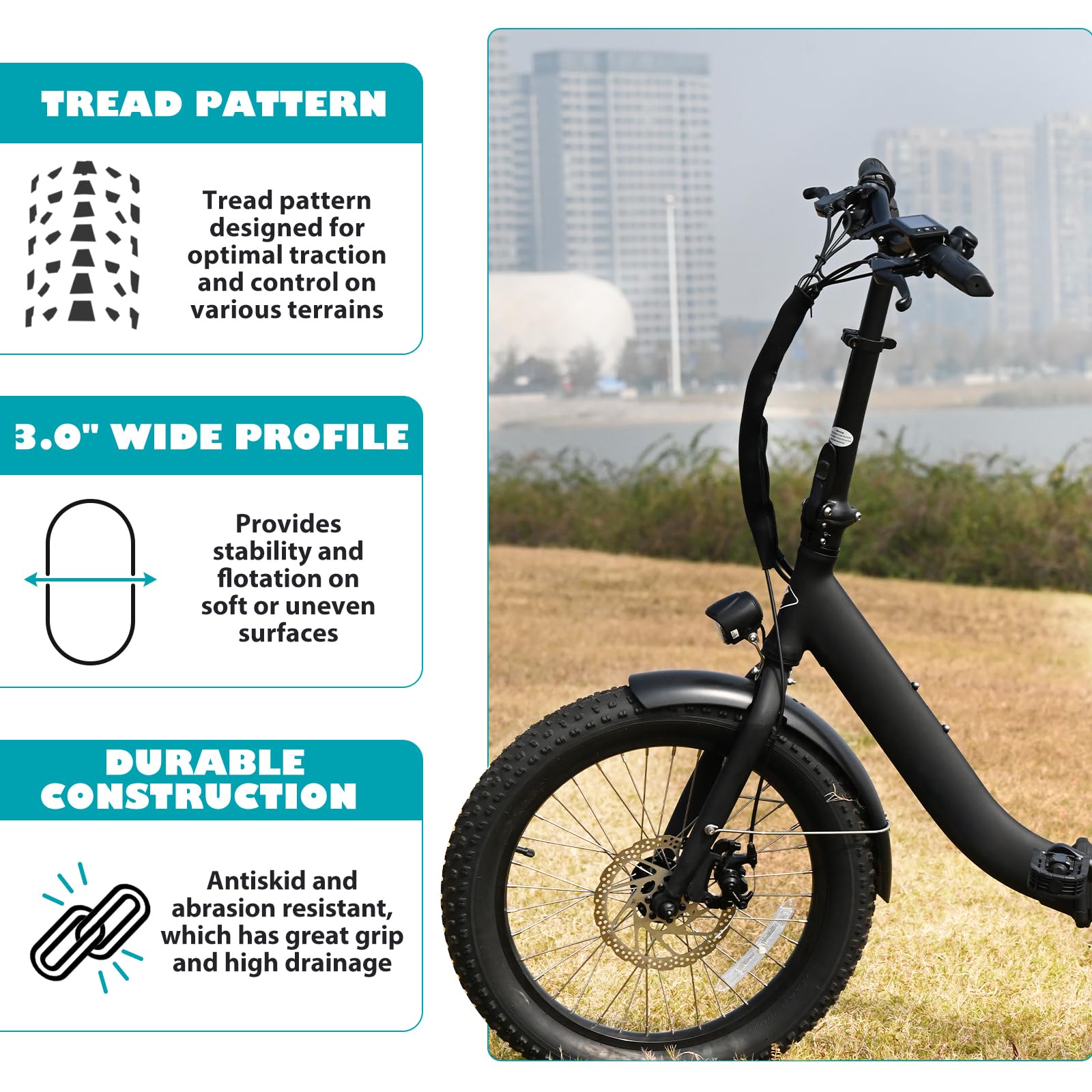 Pneus Vtt 26 Pneus VTT électrique 20/26 Pouces Lot De Avec