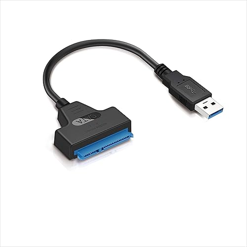 Mediasonic Cable SATA a USB – USB 3.0 / USB 3.1 Gen 1 a 2.5 pulgadas SATA SSD/Cable adaptador de disco duro (optimizado para SSD, compatible con