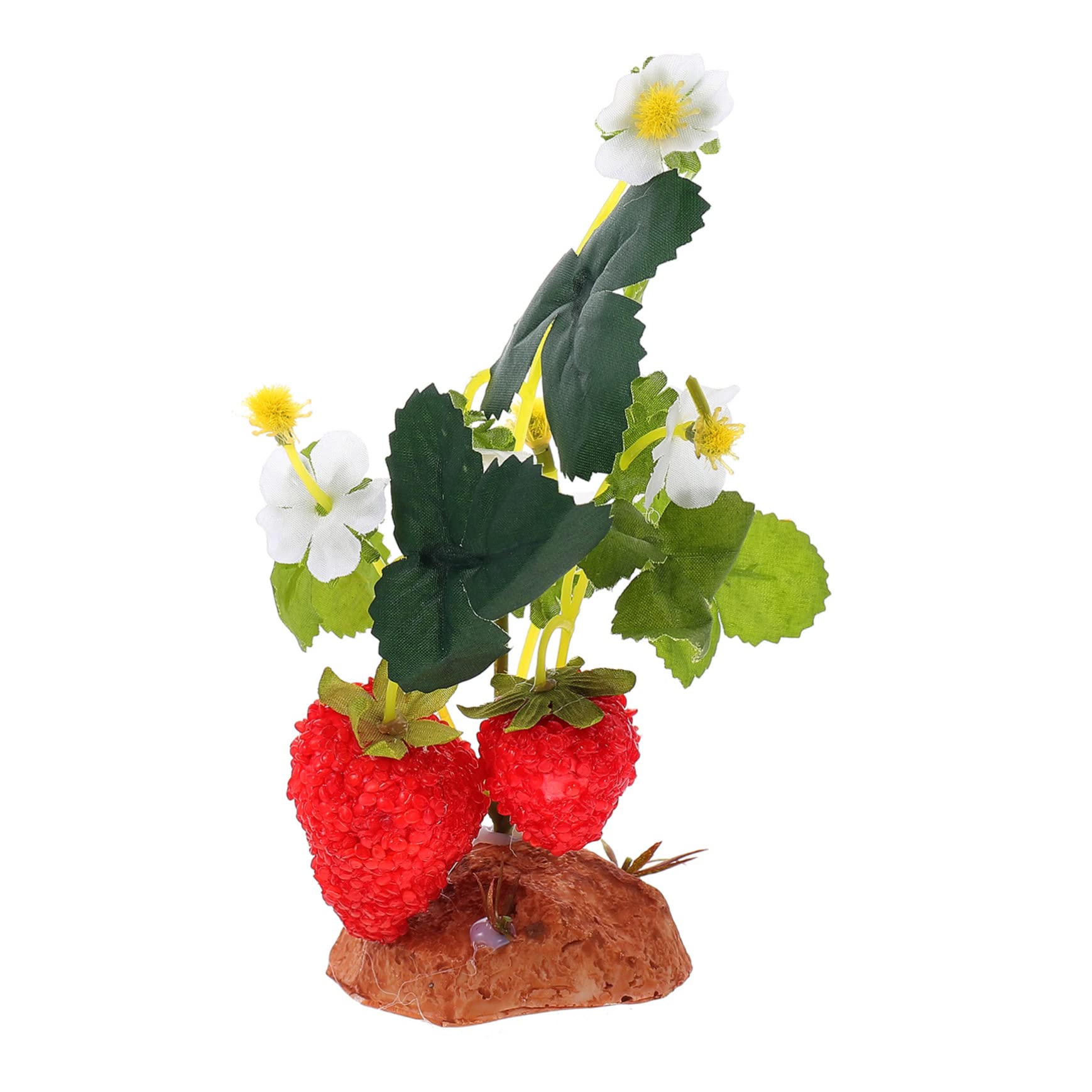 Garneck Reptile Hide Plant Terrarium Decor Realistic Resin Plant for Reptile Tank Adds Fun Hiding Spot Easy Installation