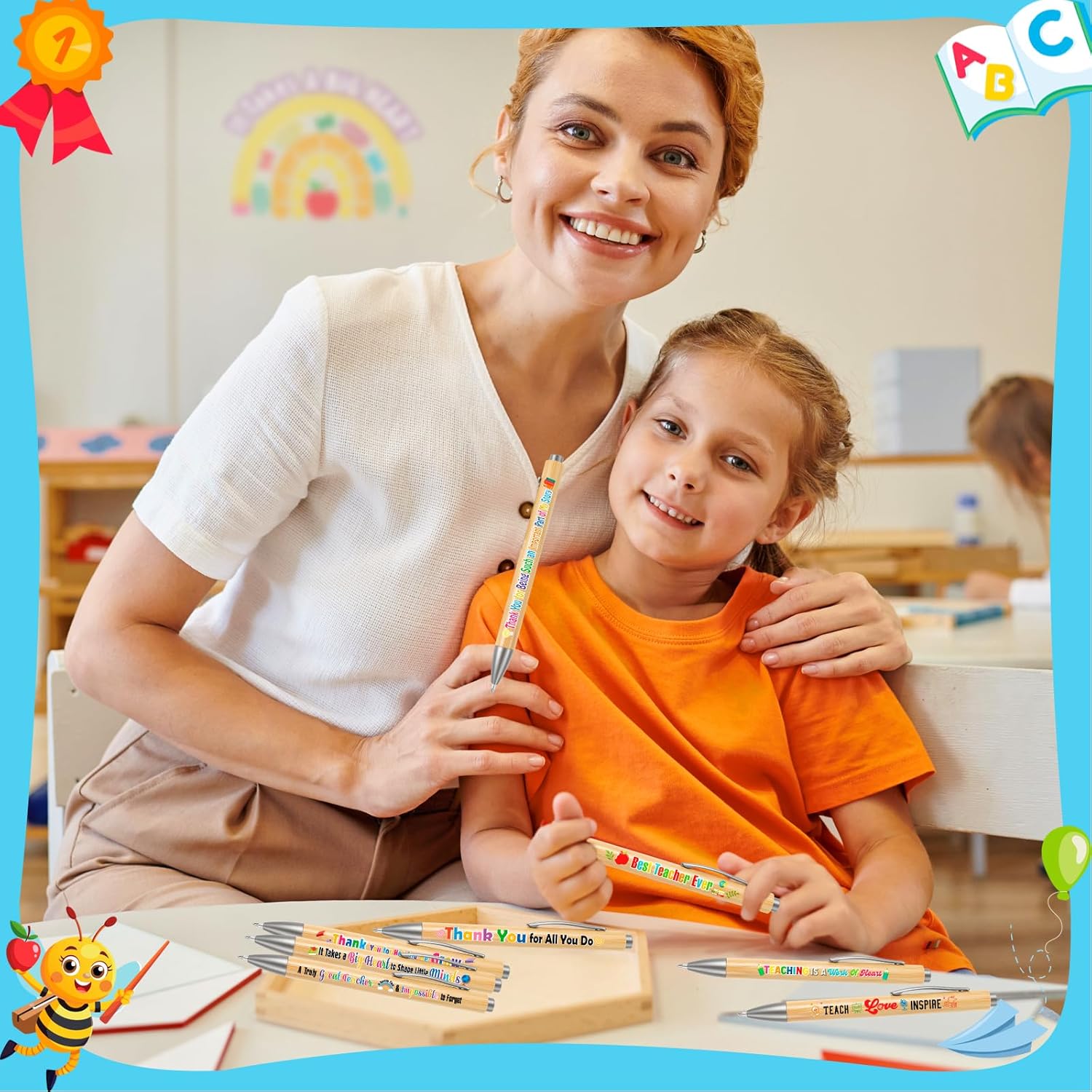 HOWAF 16pcs Teacher Appreciation Pens Teachers Appreciation Gifts Ballpoint Pens Bulk Teacher's Pens Inspirational Thank You Teachers Pen Thank You Teacher Gift for School Office Supplies - Image 5