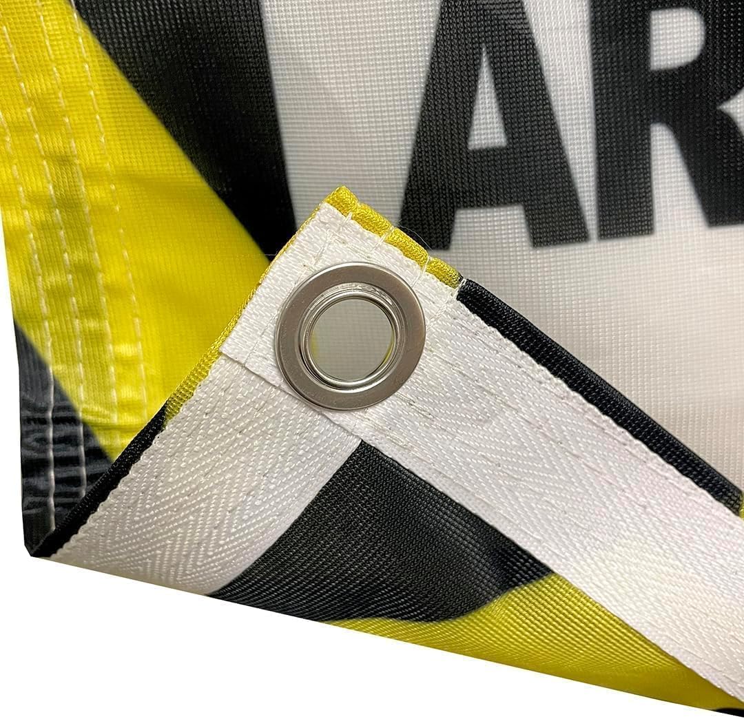 4LessCo 2x10 Feet SAFETY FIRST Banner Fabric Polyester Sign With Grommets yb