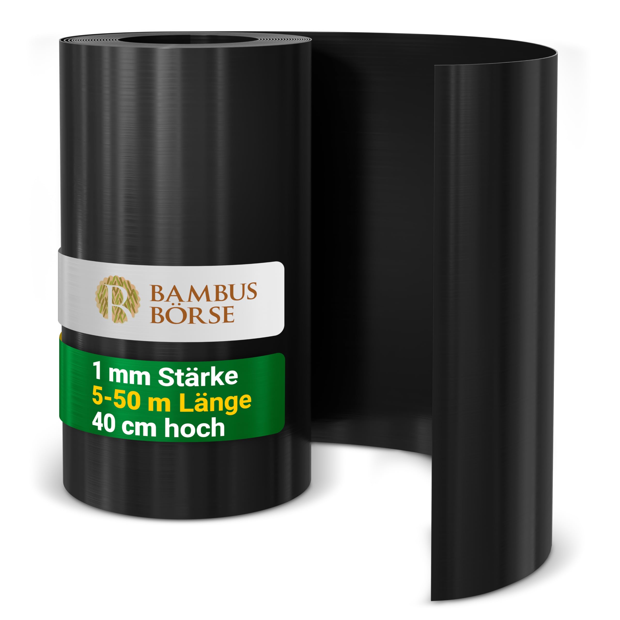 Wurzelsperre 40 cm hoch - Rhizomsperre 1mm Stärke 10m Länge - individuell formbar - aus hochwertigem HDPE | Rhizomsperre Bambus | Wurzelsperre Bambus