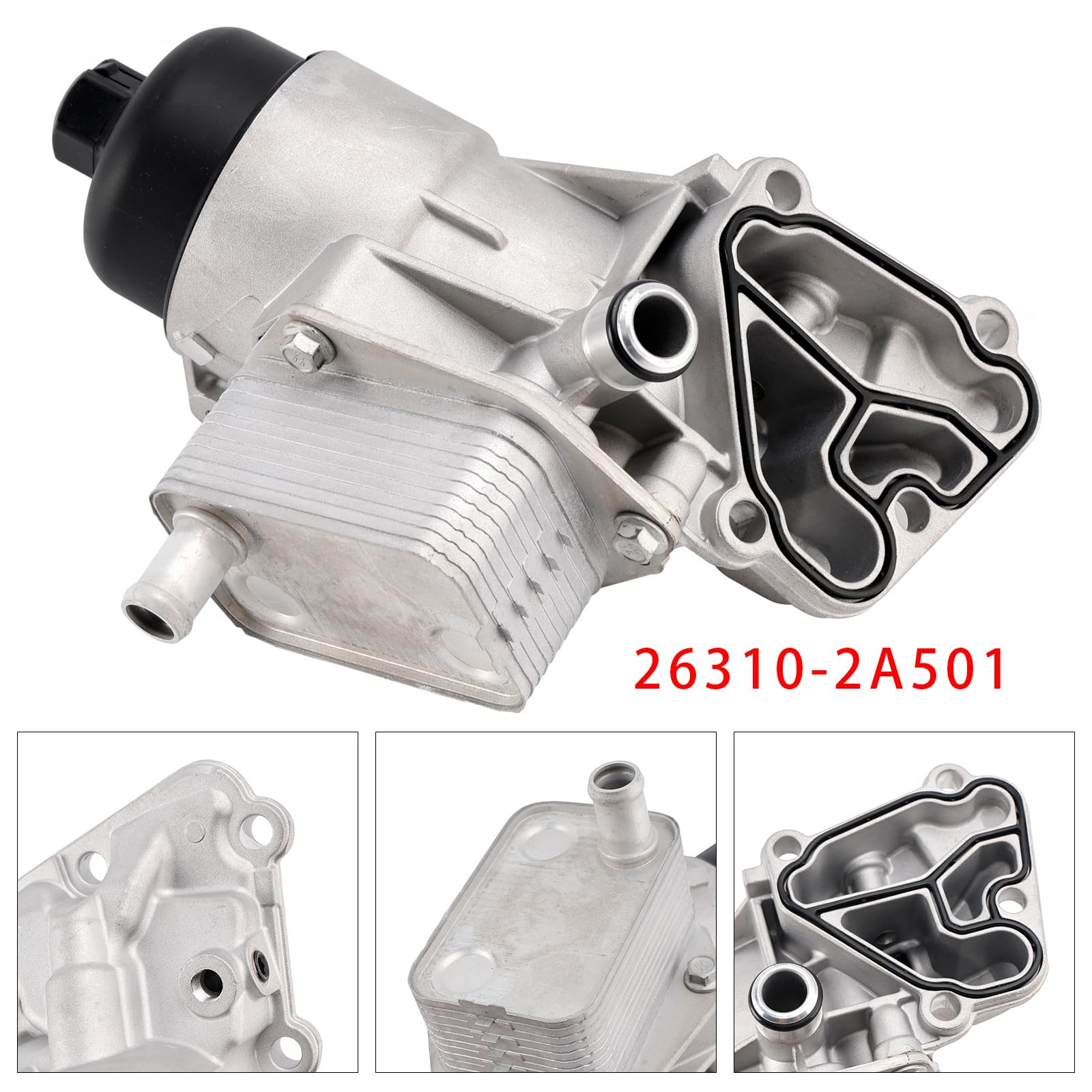MAD HORNETS Engine Oil Filter Housing Oil Cooler 26310-2A501 Apto para Hyundai Accent i20 i30 Apto para KIA Ceed