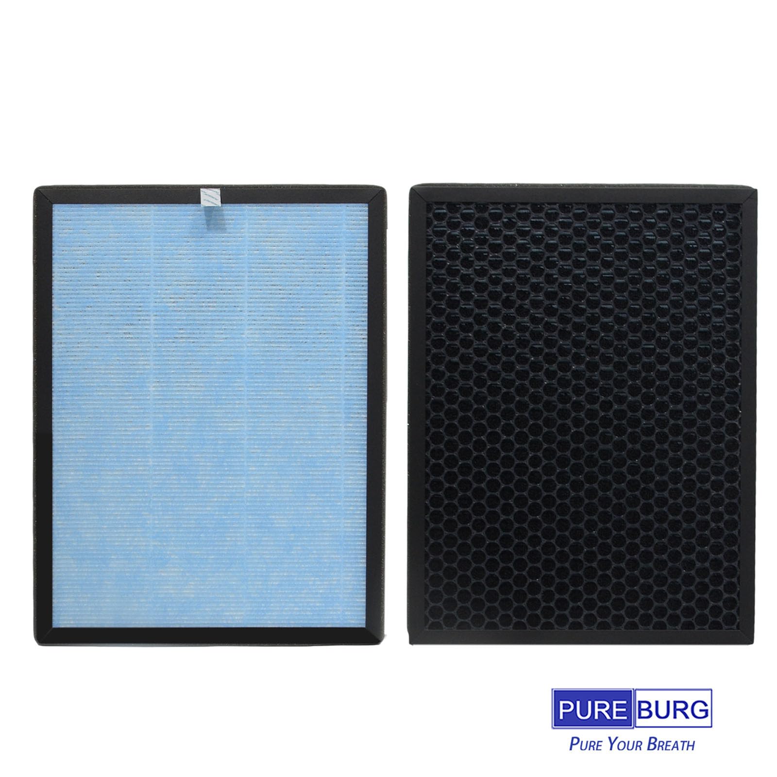 PUREBURG Filtro de repuesto compatible con purificador de aire Airthereal Pure Morning APH230C, paquete de 2 unidades de carbón activo H13 HEPA filtración de 3 etapas